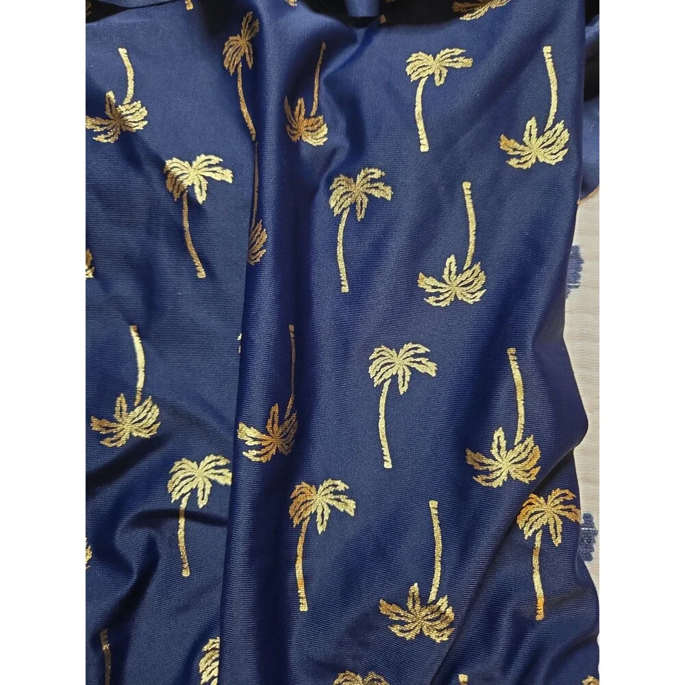 Old Navy Girls Youth Navy & Gold One Piece Swimsuit